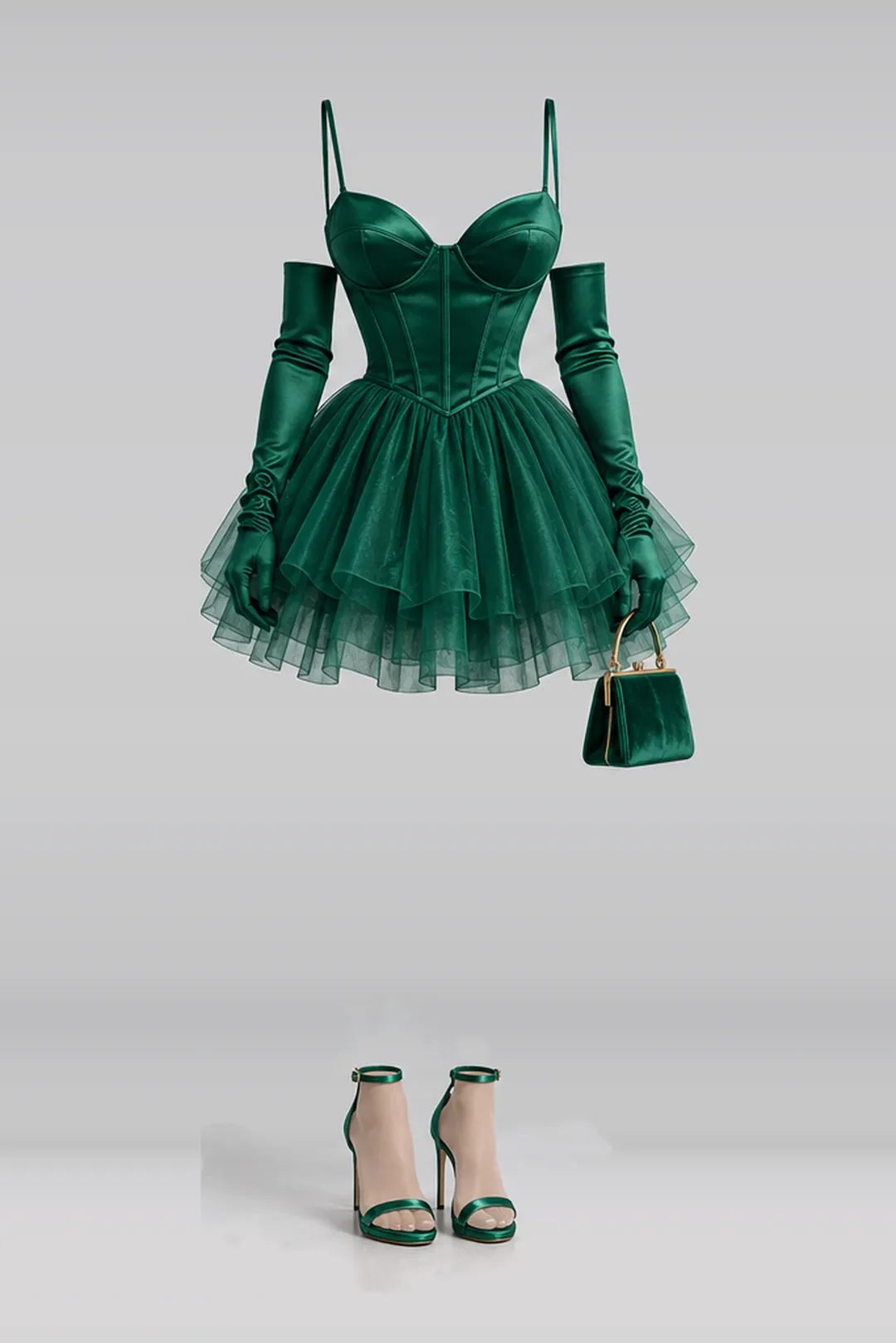 Mini dress + tulle skirt