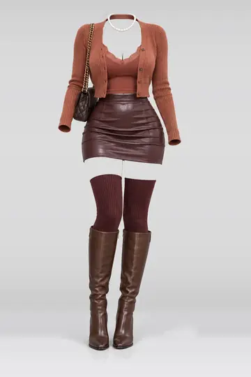 Knit cardigan + camisole