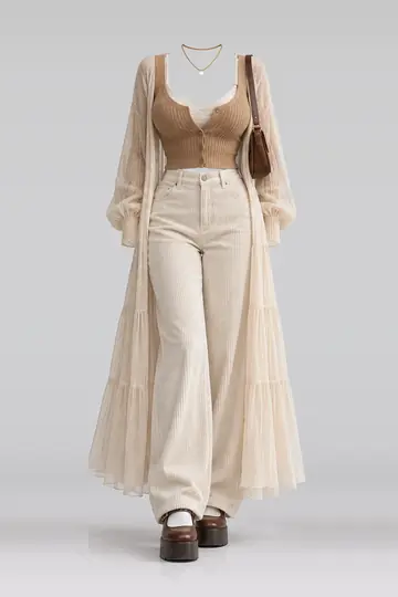 Knit cardigan + camisole