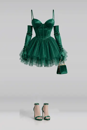 Mini dress + tulle skirt