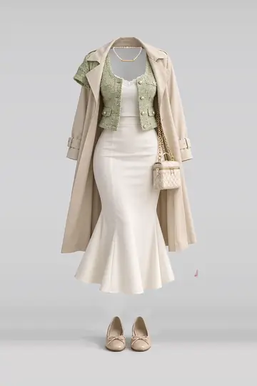 Green jacket + camisole