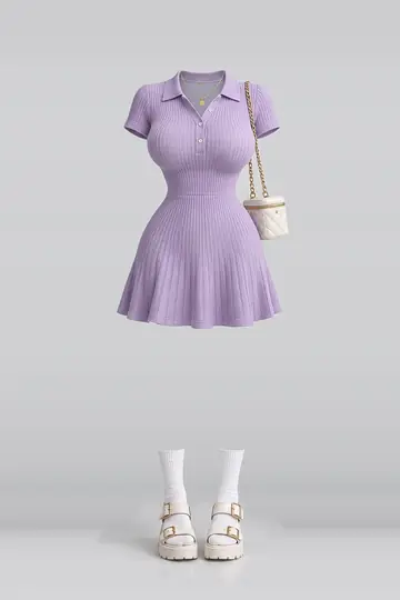 Knit dress + white socks