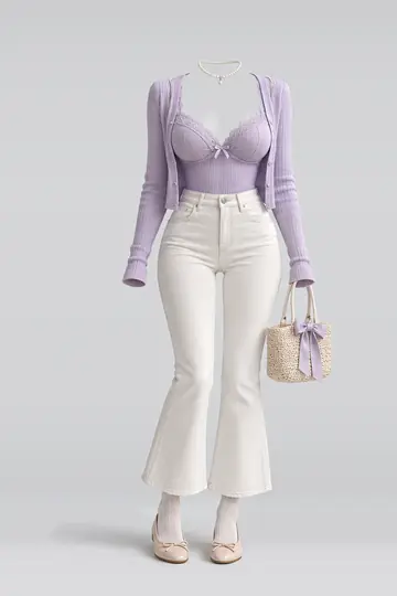 Lace camisole + cardigan