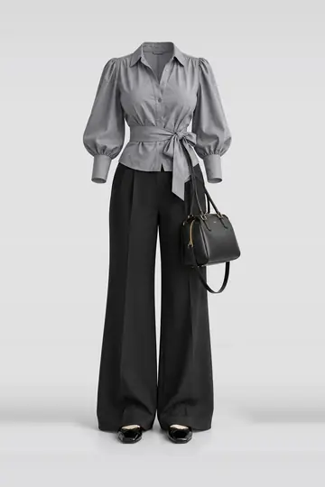 Grey shirt + blouse