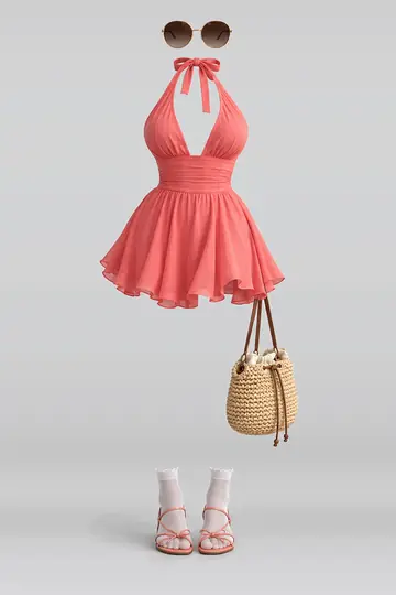 Mini dress + white socks