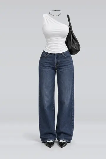 White jeans + black leather bag