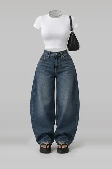 White shirt + denim jeans