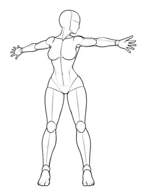 Standing twist with arms spread