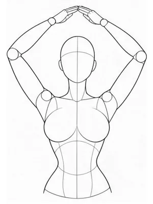 Big heart with arms over head