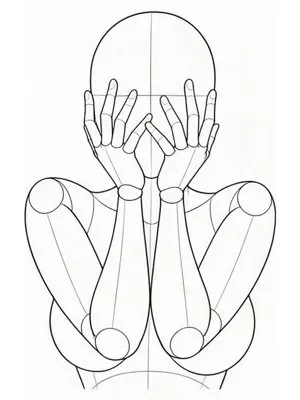 Peeking through fingers