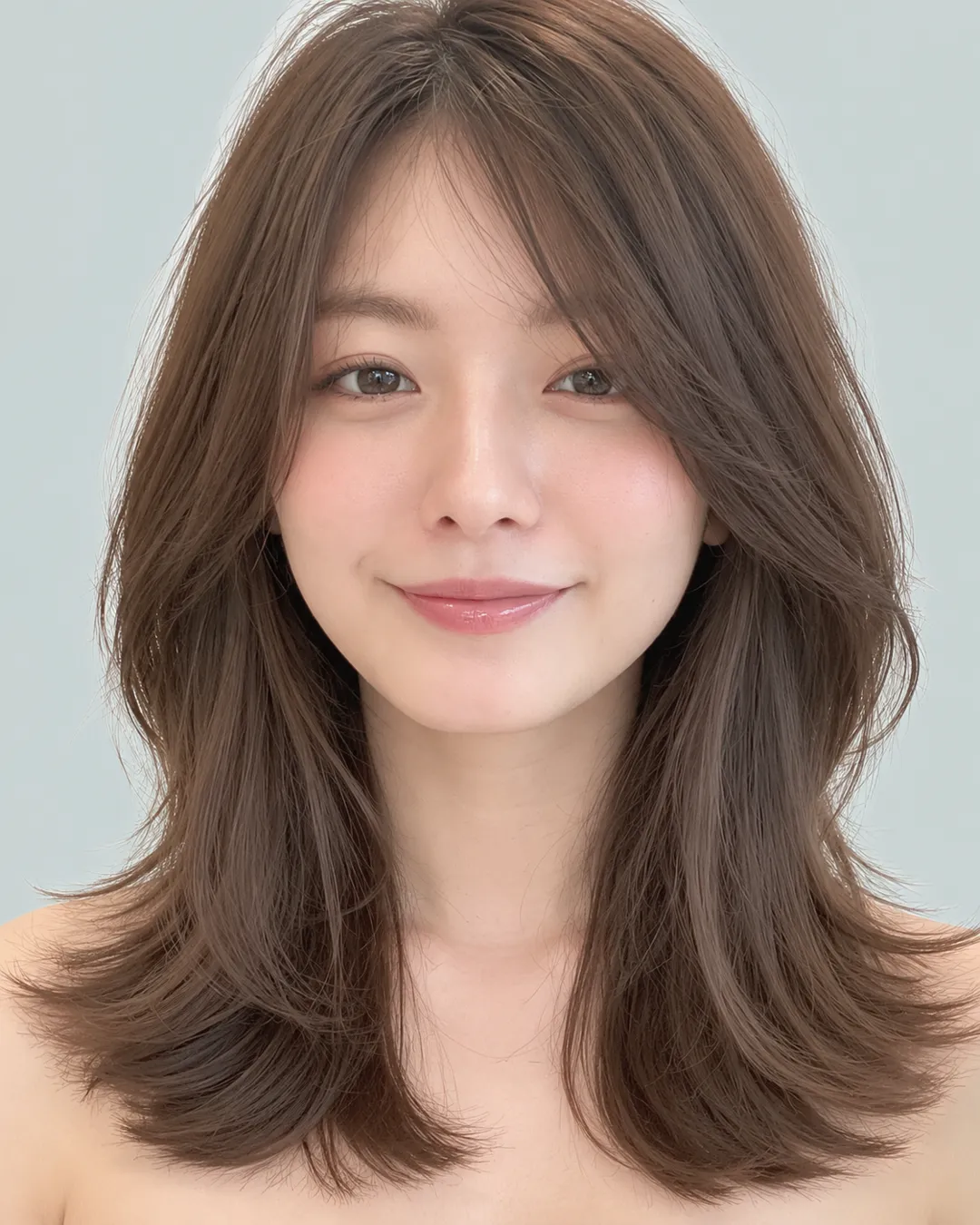 内扣层次加碎发(巧克力棕)