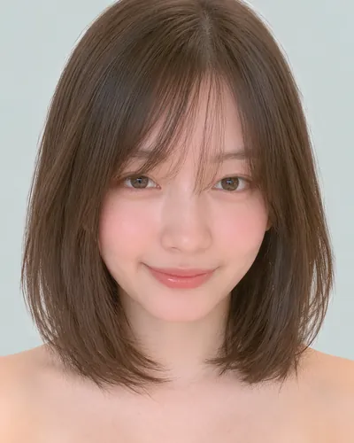 圆润短波波（空气刘海·深棕色）