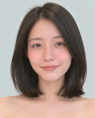 前长后短菱形短波波（黑发）