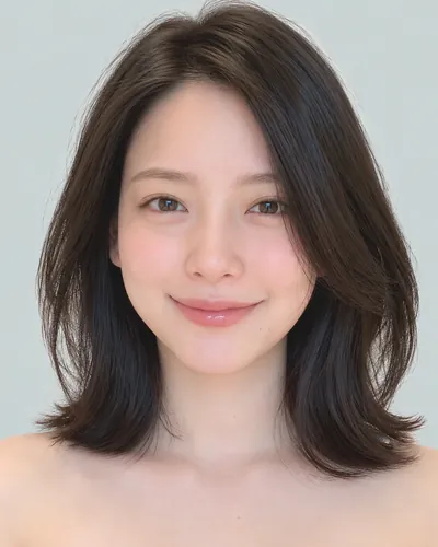 前长后短菱形短波波（黑发）