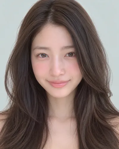 半长黑发光泽层次