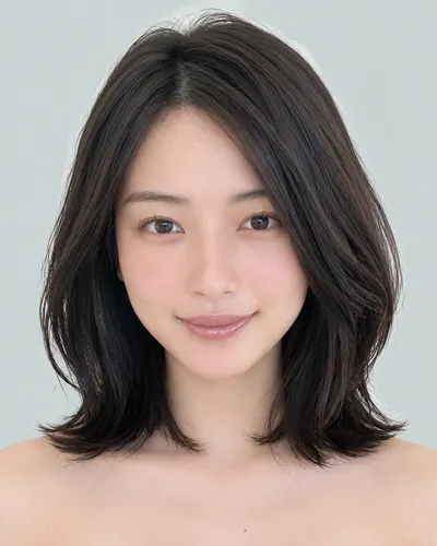 前长后短菱形短波波（黑发）